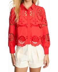 Caballero - Emmie Eyelet Lace Top - Lyst