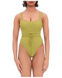 Andrea Iyamah - Anti Belted Strappy Nylon One-piece Swimsuit - Lyst
