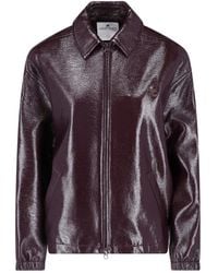 Courreges - Shiny Zip-Up Jacket - Lyst