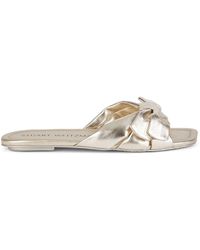 Stuart Weitzman - Sofia Sandals Leather Slip On Slide Htat1049 - Lyst