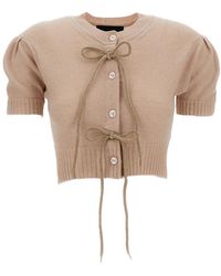 Simone Rocha - Cropped Cashmere Cardigan - Lyst