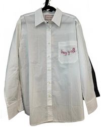 Lingua Franca - Custom 'Hey Y'All" Oversized Cotton Shirt - Lyst