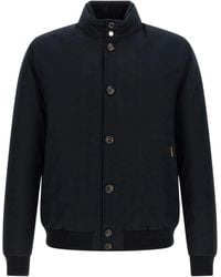 Moorer - Sophisticated Janos Bomber Jacket With High Collar And Subtle Branding - Lyst