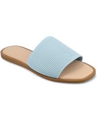 Journee Collection - Journee Prisilla Medium And Wide Width Flat Sandals - Lyst