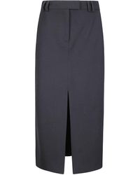 Alberto Biani - Midi Skirt With Front Slit - Lyst