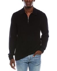 Vince - Shaker Wool & Cashmere-Blend 1/4-Zip Polo Sweater - Lyst