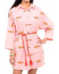 Uncle Frank - Deep Sea Mini Shirt Dress - Lyst