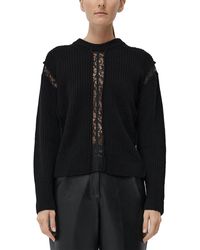 Jonathan Simkhai - Wool Lace Trim Pullover Sweater - Lyst