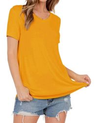 shop basic - Classic V Neck Tee - Lyst