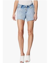 Blank NYC - Denim Mom Short With Fold Over Waist Detail - Lyst