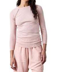 NSF - Aria Fitted Rib Raglan Crew Tee - Lyst