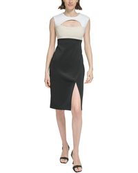 Calvin Klein - Cut-out Knee-length Sheath Dress - Lyst