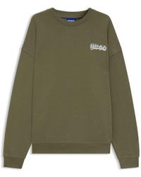 HUGO - All-Gender Cotton-Terry Sweatshirt With Logo Prints - Lyst