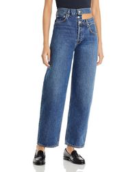 Agolde - Cut-out High Rise Wide Leg Jeans - Lyst