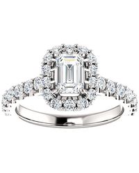 Pompeii3 - 1 3/4 Ct Emerald Diamond Halo Engagement Ring - Lyst