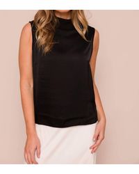 Suzy D - Golde Sleeveless Top With Rib Cowl Neck - Lyst