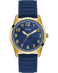 Guess Factory - Gold-tone And Silicone Analog Watch - Lyst