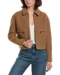 FRAME - Frame The Raglan Zip Front Wool Jacket - Lyst