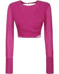 ANDAMANE - Lea Open Back Silk Blouse - Lyst