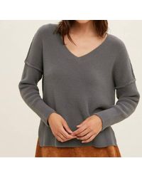 Wishlist - V-neck Puff Sleeve Sweater - Lyst