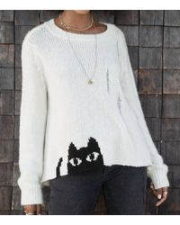 Wooden Ships - Black Cat Crew Sweater - Lyst