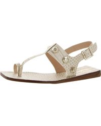 Vince Camuto - Dailette Leather Ankle Strap Thong Sandals - Lyst