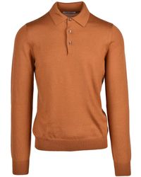 Gran Sasso - Knit Polo With Classic Collar And Three-Button Placket - Lyst