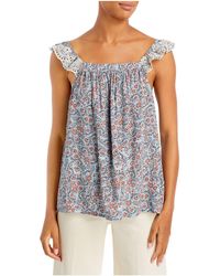 Fever - Printed Off The Shoulder Tank Top - Lyst