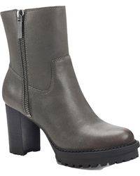 Lucky Brand - Bajax Leather Almond Toe Booties - Lyst