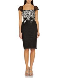 Adrianna Papell - Embroidered Floral Cocktail And Party Dress - Lyst