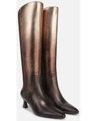 Naturalizer - Deesha Boots Metallic Leather Snip Toe Knee High Rhs6393 - Lyst