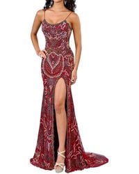 Rachel Allan - Fully Beaded Tulle Prom Dress - Lyst