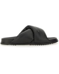 Rick Owens - Leather Slide Sandal - Lyst