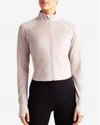 Danskin - Heather Cropped Melange Jacket - Lyst