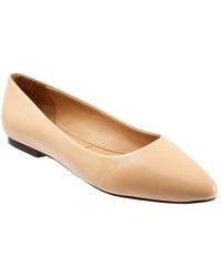Trotters - Estee Ballet Flat Nude Patent Leather Pointed Toe Jobb195 - Lyst