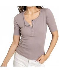 Bobi - Fitted Henley Top - Lyst