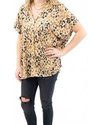 Adrienne - V-Neck Shimmer Top - Lyst