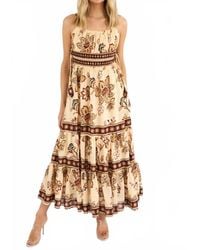 FARM Rio - Aura Floral Sleeveless Midi Dress - Lyst