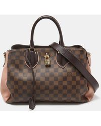 Louis Vuitton - Damier Ebene Canvas And Leather Normandy Bag - Lyst