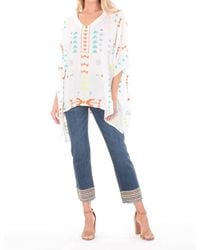 Apny - V Neck Poncho Tunic Top - Lyst