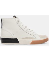 Dolce Vita - Zohara Sneakers White Black Leather - Lyst