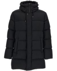 Herno - Quilted Hooded Down Jacket With Removable Faux Fur Collar - Lyst