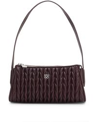 HUGO - Textured Hobo Bag With Stacked-Logo Trim - Lyst