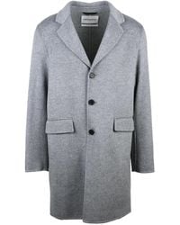 Amaranto - Light Wool And Cashmere Blend Coat With Notched Lapel - Lyst