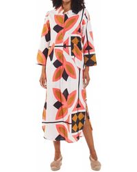 MODAPOSA - Gabriella Maxi Caftan Shirt Dress - Lyst