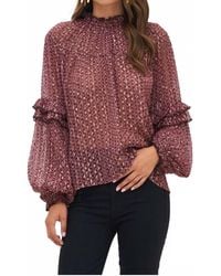 Oliphant - Ruffle Sleeve Lurex Blouse - Lyst