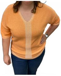 Marble - Center Stripe Sweater Top - Lyst