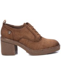 Xti - Refresh Suede Heeled Oxfords - Lyst