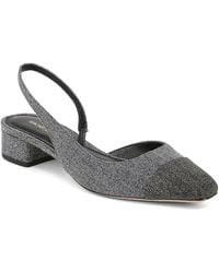 Veronica Beard - Cecile Pump Cap Toe Block Heel Slingback Hawk565 - Lyst