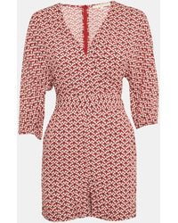 Maje - Floral Print Crepe Jumpsuit - Lyst